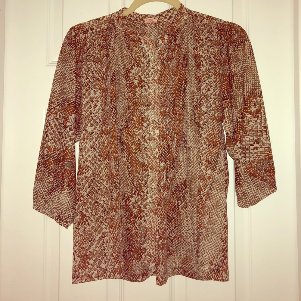 Vintage Styled by Sybil Snake print blouse